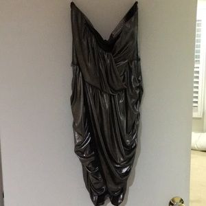 Material girl silver /charcoal tube dress
